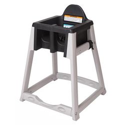 Koala Kare KB977-02 Kidsitter 27" Plastic High Chair/Infant Seat Cradle w/ Waist Strap, Gray/Black