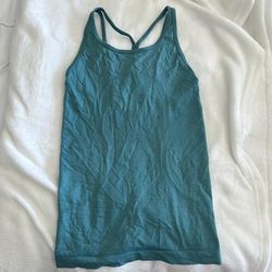 Lululemon Athletica Tops | Light Blue Lulu Tank! Size 2!! | Color: Blue/Tan | Size: 2