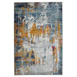 Montana Joanna Orange/Blue Polypropylene Area Rug 2'x3' - Amer Rug MON100203