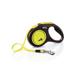 flexi New Neon Retractable Dog Leash 5m | S up to 15kg Dog Weight