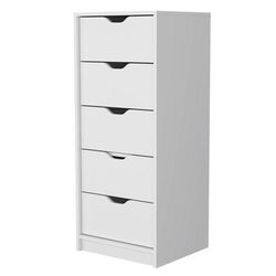 Dillon 5 Narrow Drawer Dresser, Tall Chest of Drawers - FM Furniture FM8974CLB