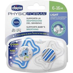 Chicco Succhietto Light Azzurro Silicone 6 16 M 2 Pezzi