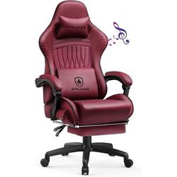Gtplayer - Chaise Gaming Repose-Pieds Haut-Parleur Bluetooth Fauteuil Gamer Ergonomique Siège