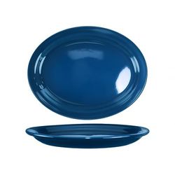 ITI CAN-13-LB 11 3/4" x 9 1/4" Oval Cancun Platter - Ceramic, Light Blue