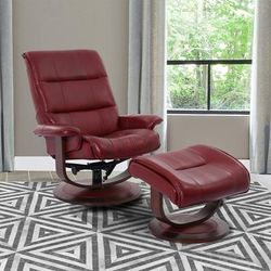 Parker Living Knight - Rouge Manual Reclining Swivel Chair and Ottoman - Parker House MKNI 212S-ROU