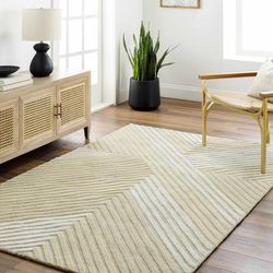 Juan 2' x 3' Modern Wool Bone/Driftwood/Nutmeg/Smoke/Gray Area Rug - Boutique Rugs