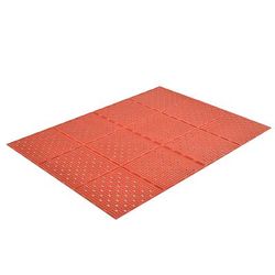 NoTrax T23U0034RD Multi-Mat II Mult-Mat II Reversible Oil Resistant Floor Mat, 3' x 4', 3/8" Thick, Red