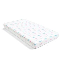 Narwhal Organic Cotton Fitted Crib Sheet Multi Single 28x52x9 - Triangle Home Decor 16T007496