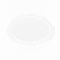 Cambro RFS1SCPP190 Camwear Round Seal Cover for 1 qt Clear Containers, Translucent, Case of 12