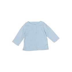 Aden + Anais Long Sleeve Henley Shirt: Blue Tops - Size 0-3 Month