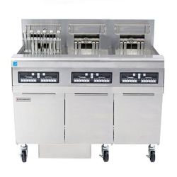 Frymaster FPRE314TC 208/3 Commercial Electric Fryer - (3) 50 lb Vats, Floor Model, 208v/3ph, Stainless Steel