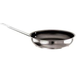 Paderno 11117-20 8" Non-Stick Steel Frying Pan w/ Hollow Metal Handle, Stainless