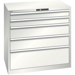 Armoire 5 Tiroirs 1023x725x1000mm-charge 200kg-gris Clair - Lista