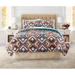 BH Studio Reversible Quilt by BH Studio in Peacock Geo (Size TWIN)
