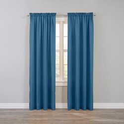 Wide Width BH Studio Microfiber Rod-Pocket Panel by BH Studio in Smoke Blue (Size 50" W 63" L)
