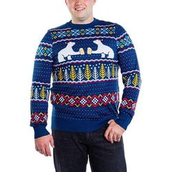 Men's Polar Bear Party Big and Tall Ugly Christmas Sweater