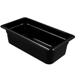 Cambro 34CW110 4"D Third Size Food Pan, Black