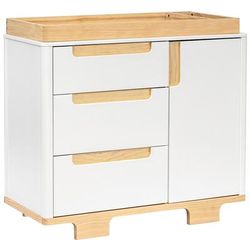 Babyletto Yuzu 3-Drawer Changer Dresser, KD w/Removable Changing Tray - White / Natural