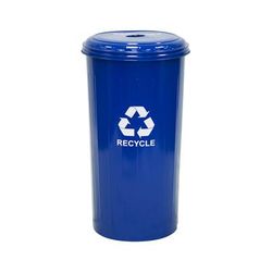 Witt 10/1DTDB 20 gal Cans Recycle Bin - Indoor, Decorative, 20 Gallon, Blue