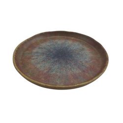 GET 21141-CAI 10" Round Melamine Dinner Plate, Clay Azul Iris, Multi-Colored, Case of 12
