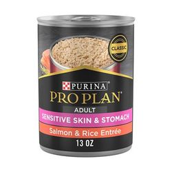 Sensitive Skin and Stomach, Salmon and Rice Entree Classic Adult Wet Dog Food, 13 oz., Case of 12, 12 CT