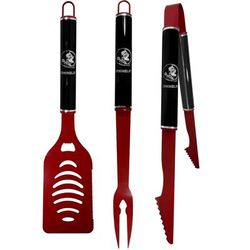 Florida St. Seminoles 3 pc Color and Black BBQ Set - Siskiyou Buckle C3CB7