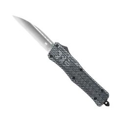 CobraTec Knives CTK-1 Medium OTF Knifes 3in D2 Steel Wharncliffe Plain Blade Carbon Fiber Aluminum Handle MCFCTK1MWNS