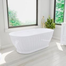 Randolph Morris Adley 67 Inch Acrylic Double Ended Freestanding Tub RMD80