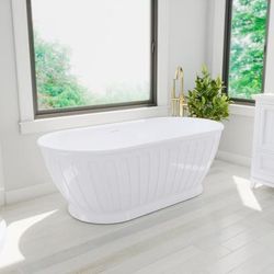 Randolph Morris Adley 67 Inch Acrylic Double Ended Freestanding Tub RMD80-RG