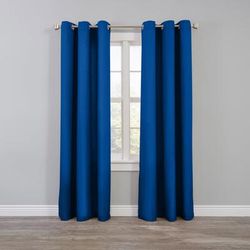 Wide Width BH Studio Microfiber Grommet Panel by BH Studio in Marine Blue (Size 50" W 96" L)