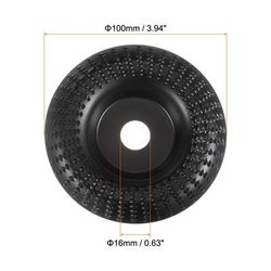 Wood Carving Disk Grinder Wheel, 4" Arc Grinding Wheels w 5/8" Arbor - 4 Inch