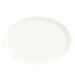 Libbey 905356302 13 1/4" x 9-1/2" Oval Slenda Tray - Porcelain, White Royal Rideau