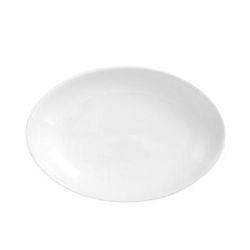 Libbey 911194408 12-1/4" x 9" Oval Reflections Platter - Porcelain, Aluma White
