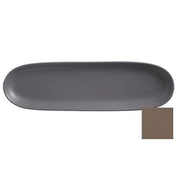 Libbey DRI-11-S 13 1/4" x 4" Oblong Driftstone Tray - Porcelain, Sand, Brown