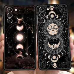 Suns Moons Clouds Astrological Case for Samsung Galaxy S24 S23 S22 S20 S21 FE Ultra S24 S23 S10 S10E