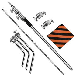 2.6M/8.5FT Stainless Steel Century Foldable Light Stand Tripod Magic Leg Photography C-Stand For