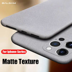 Ultra-Thin Sandstone Matte Case For iPhone 15 14 13 Pro 12 11 Pro XS Max Mini XR X 6S 7 8 Plus Slim