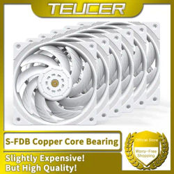 TEUCER Wind Holiness Cooling Fan 12cm 12V 4PIN PWM 2150RPM S-FDB Bearing Quiet Fan For Computer Case
