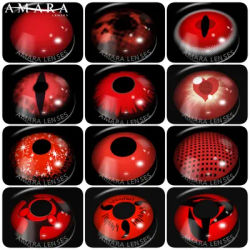 AMARA Cosplay RED Color Contact Lenses for Eyes Makeup Beauty Cosmetic Color Lens Eyes for Party Christmas Contact Lenses