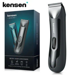 Kensen S10 Electric Groin Hair Trimmer for Men Body Groomer Pubic Waterproof Hair Trimmer Replaceable Ceramic Blade Beard Shaver