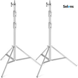 Selens Adjustable Stainless Steel Light Stand Heavy Duty Tripod Stand photo studio kits Photography