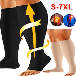 1 paire chaussettes de compression S-7XL prévenir varices tuyau de soutien sans orteils pour femmes