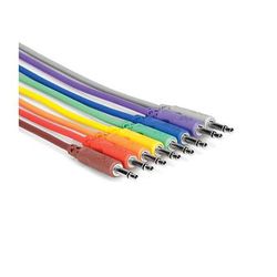 Hosa Technology Set of 8 Unbalanced Patch Cables 3.5mm TS to Same (1.5') CMM-845