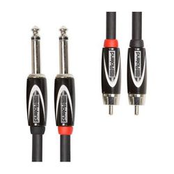 Roland Black Series Dual 1/4" TS to Dual RCA Cable (5') RCC-5-2R28