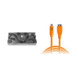 Tether Tools TetherPro USB 3.0 Type-C to Micro-USB Type-B Cable & TetherBLOCK MC Multi C CUC3315-ORG