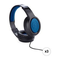 Samson SR350 Over-Ear Stereo Headphones (Special Edition Blue, 3-Pack) SR350B