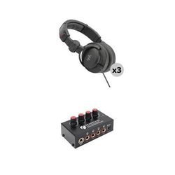 Polsen HPC-A30-MK2 Headphone Kit with 3 Headphones & Headphone Amplifier HPC-A30-MK2