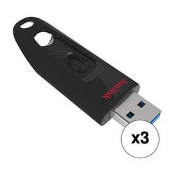 SanDisk 32GB Ultra USB 3.0 Flash Drive (3-Pack) SDCZ48-032G-A46