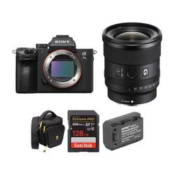 Sony a7 III Mirrorless Camera with 20mm Lens and Accessories Kit ILCE7M3/B