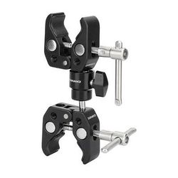 CAMVATE Double Super Clamp with 1/4"-20 Ball Head Adapter C3085